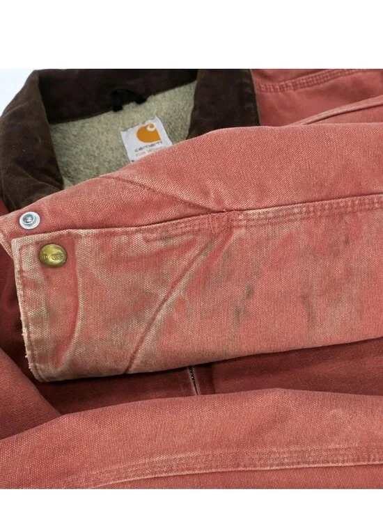 Carhartt Detroit Jacket Women’s XL Vintage Y2K Rose Salmon Pink WJ097 VRS - Picture 6 of 14